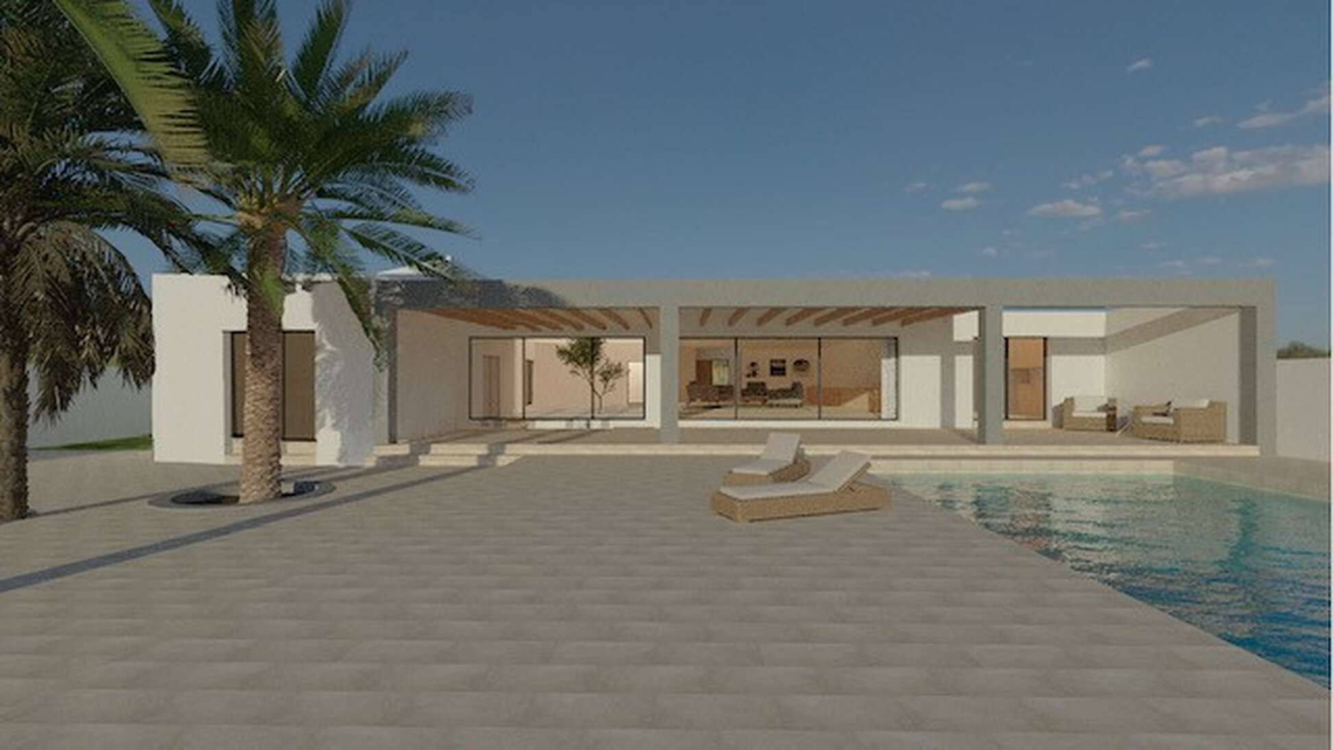 Villa de diseño de nueva construcción con amarre de 24 mts